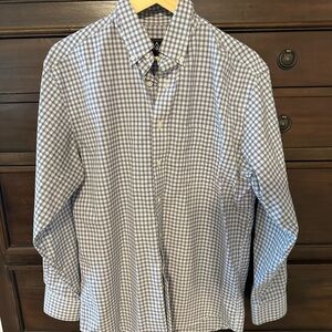 Jos. A. Bank Blue and White Checkered Men's Shirt